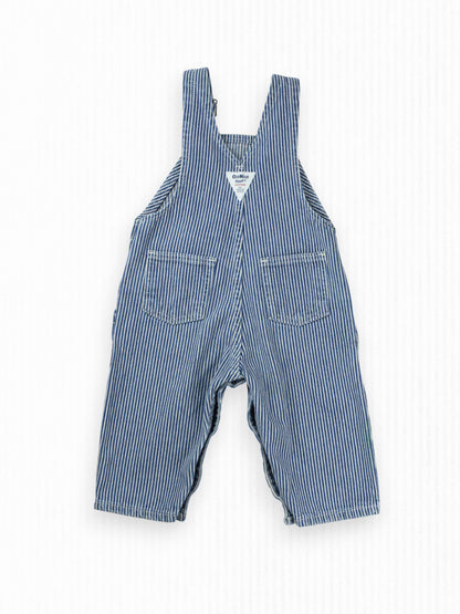 VINTAGE RAILROAD STRIPE OSH KOSH OVERALLS - 24M
