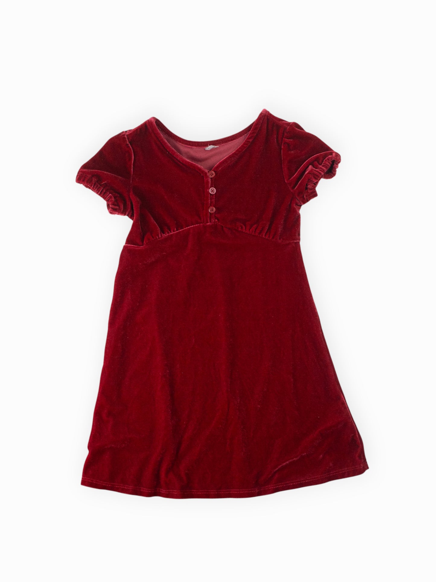 RED VELVET DRESS - 4T