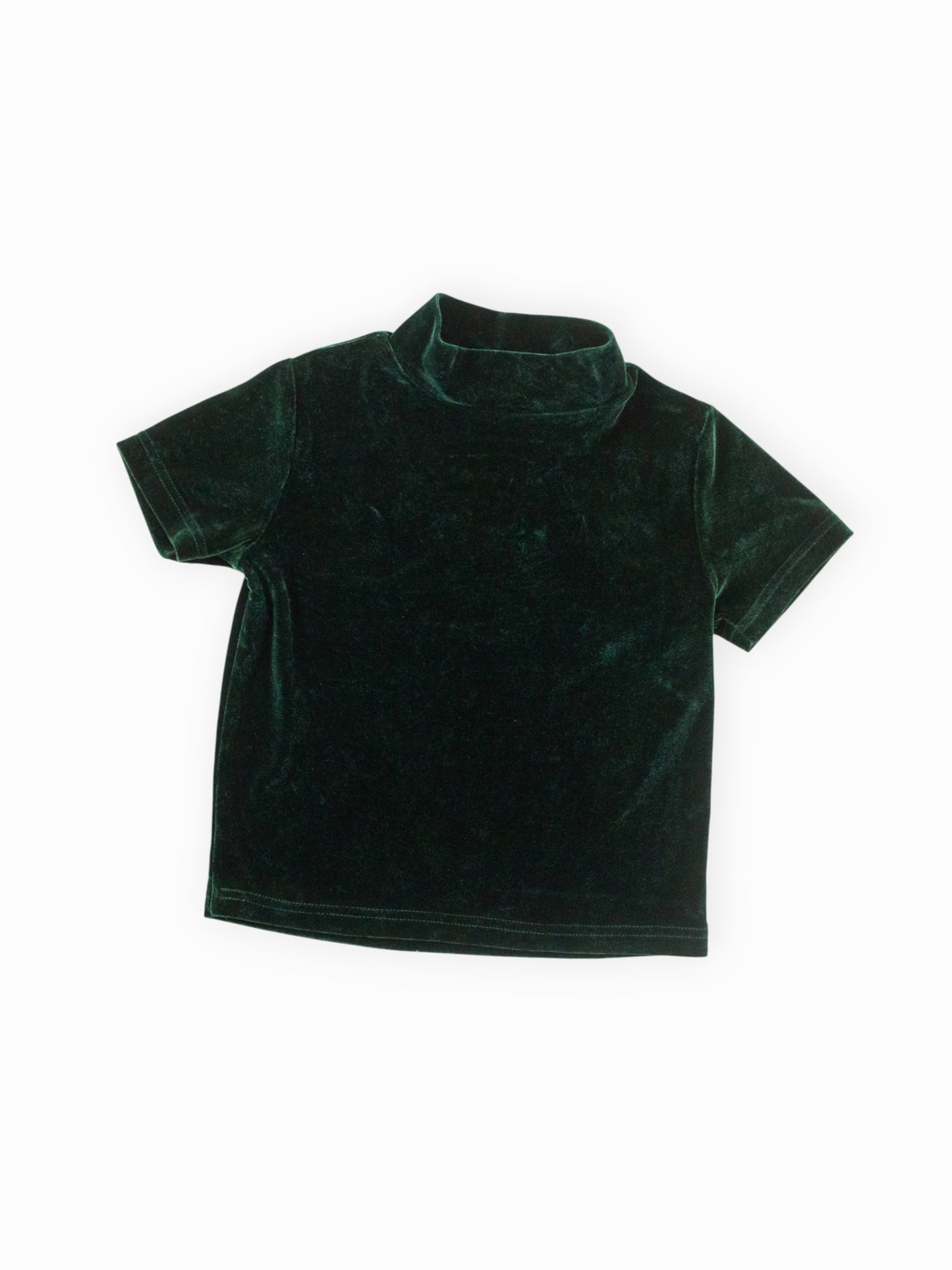 VINTAGE GREEN VELVET TOP - 5T