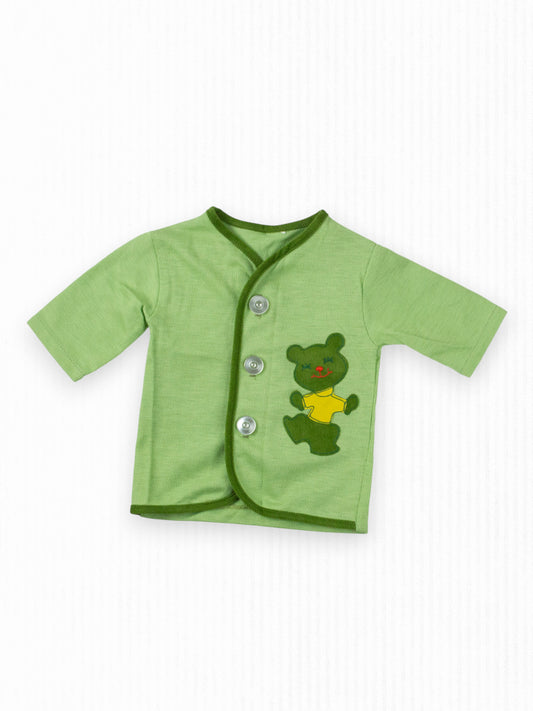 VINTAGE GREEN BEAR SWEATER - 12M