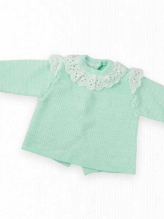 VINTAGE MINTY KNIT SWEATER - 12M