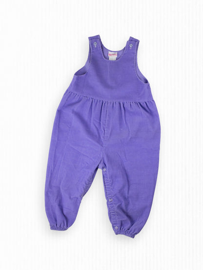VINTAGE PURPLE CORDUROY OVERALLS - 24M