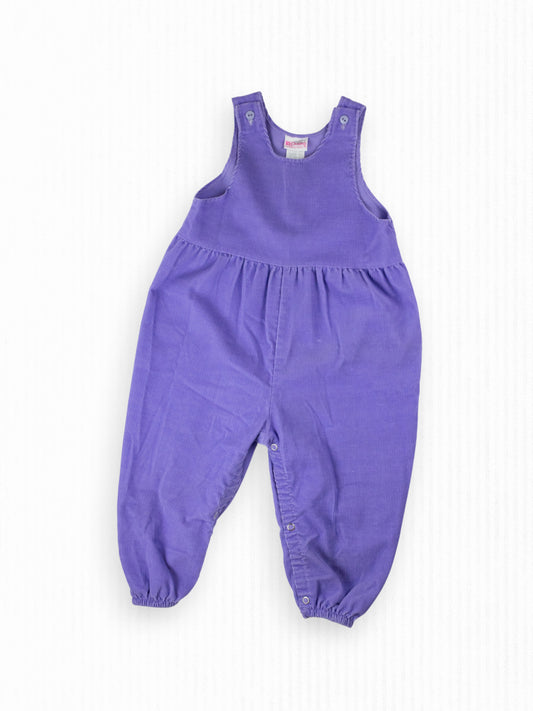 VINTAGE PURPLE CORDUROY OVERALLS - 24M