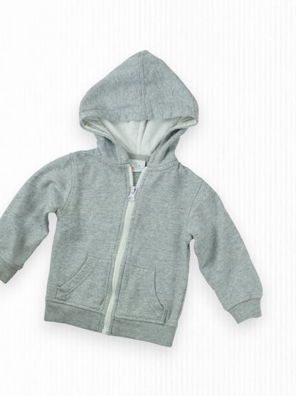 HEATHER GREY HOODIE - 9M