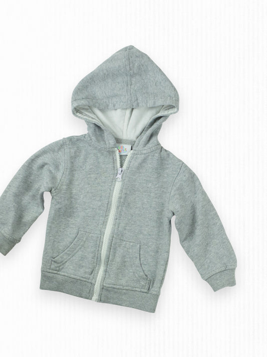 HEATHER GREY HOODIE - 9M