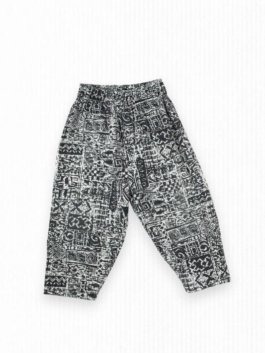 BLACK AND WHITE TODDLER PANTS - 2T