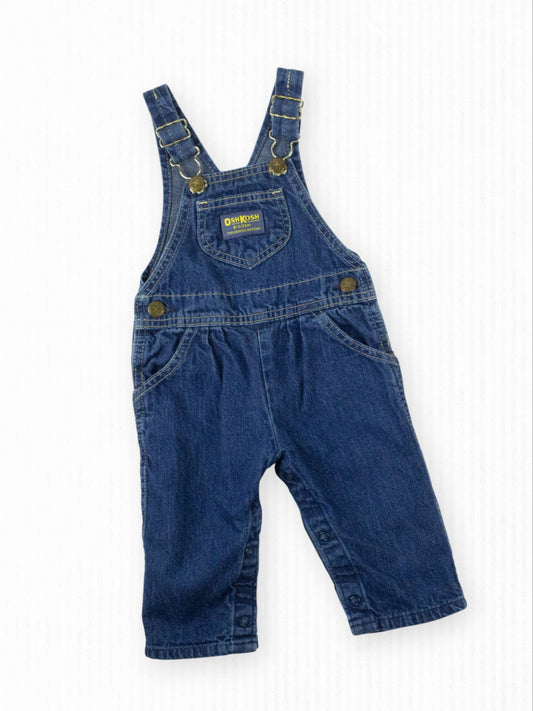 VINTAGE DARK WASH OSH KOSH OVERALLS - 9M
