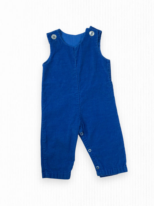 VINTAGE BLUE CORDUROY OVERALLS - 12M