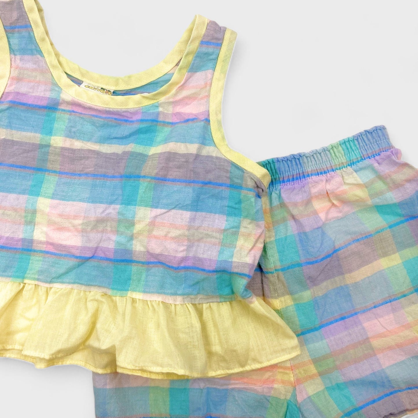 VINTAGE PASTEL PLAID SET - 5T