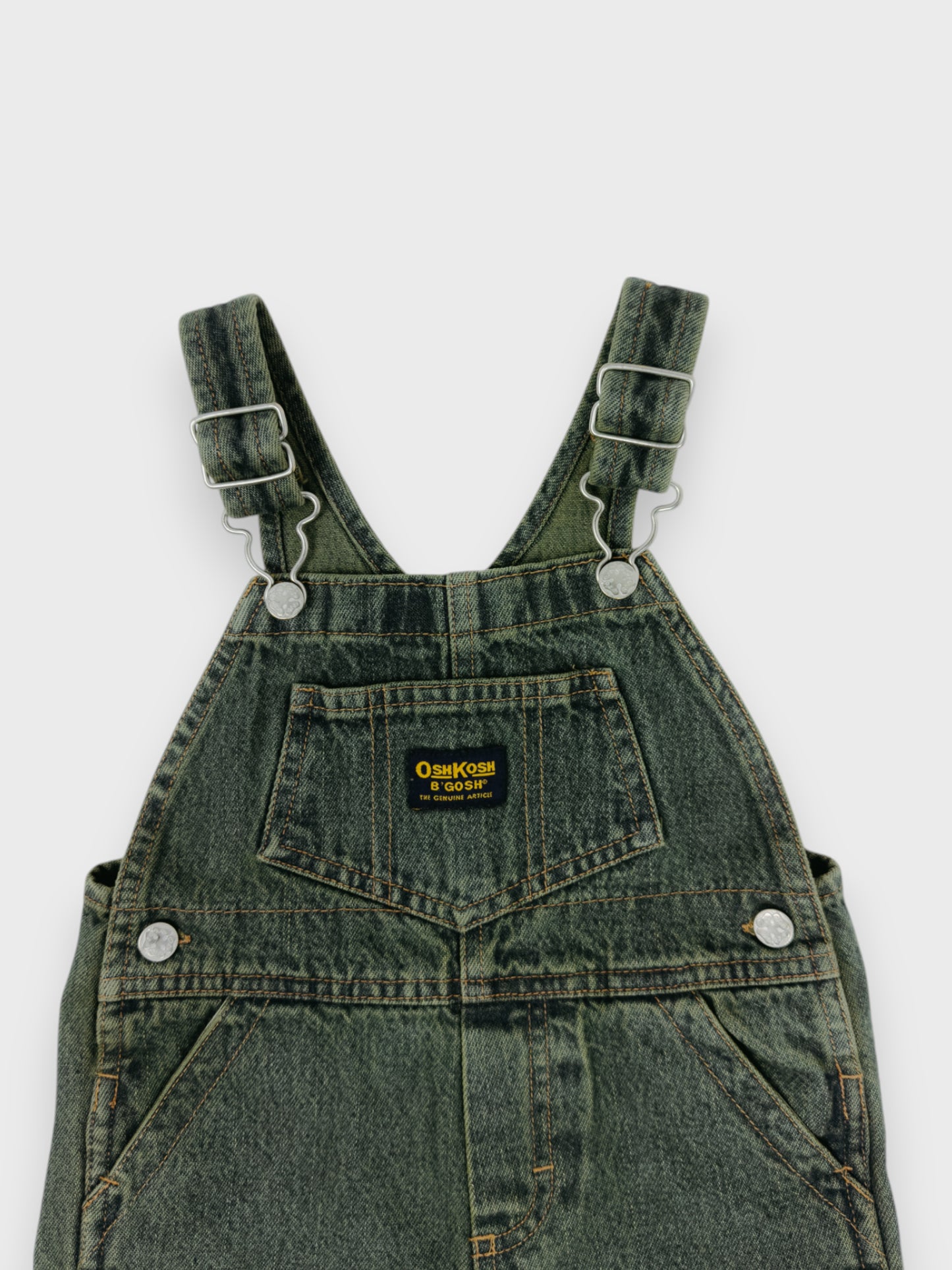 GREEN WASH OSH KOSH OVERALLS - 18M