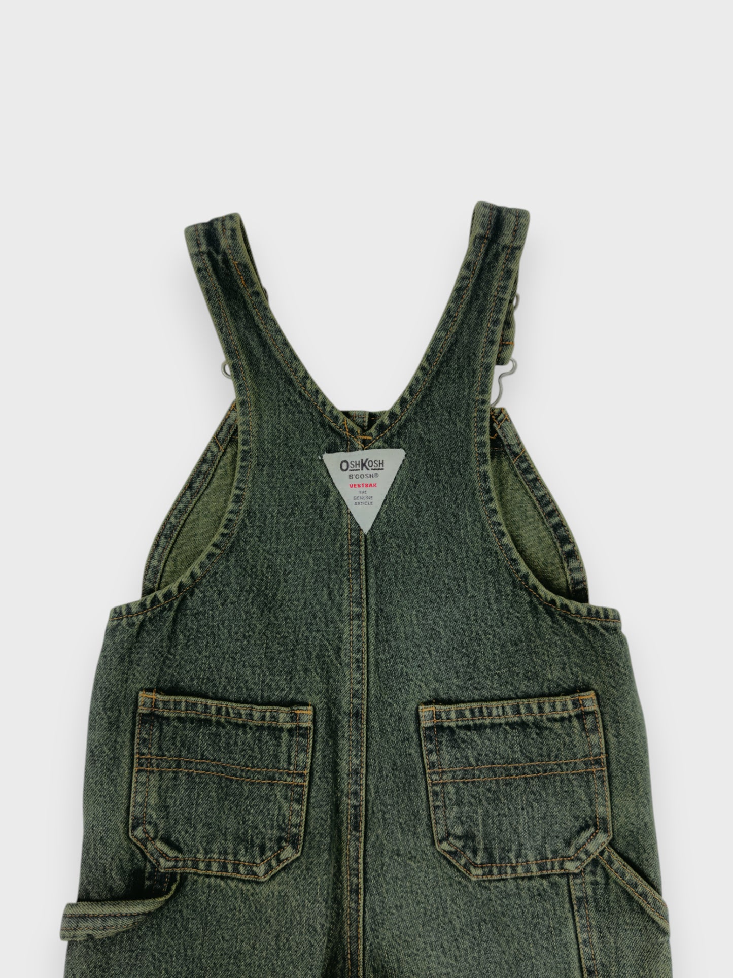 GREEN WASH OSH KOSH OVERALLS - 18M