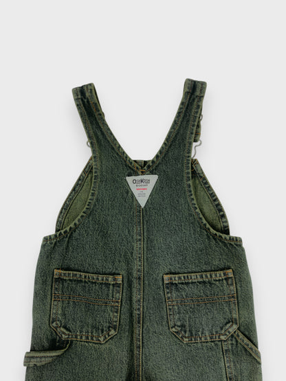 GREEN WASH OSH KOSH OVERALLS - 18M