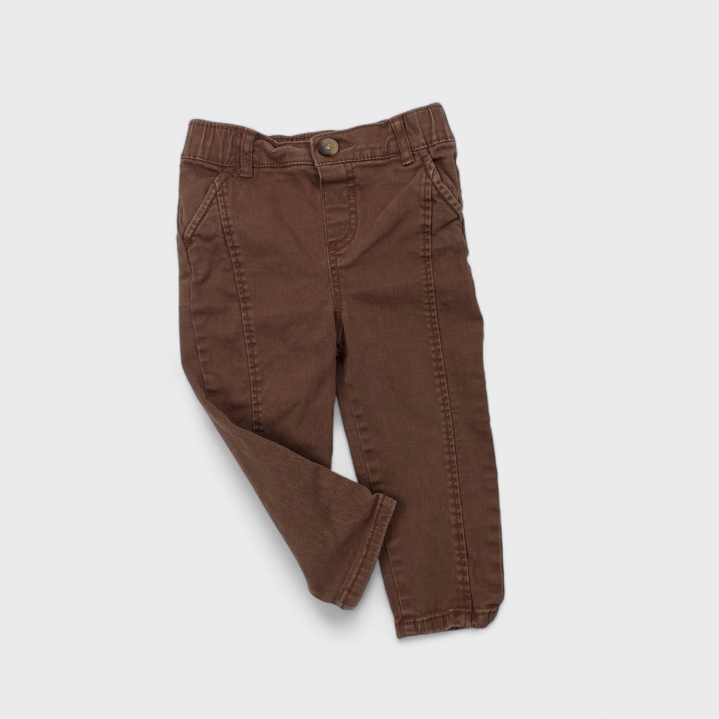 BROWN WORK PANTS - 18M