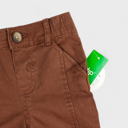 BROWN WORK PANTS - 3-6M